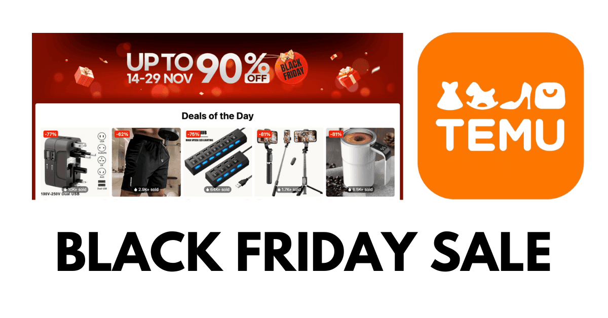 Temu Black Friday Sale and Coupon