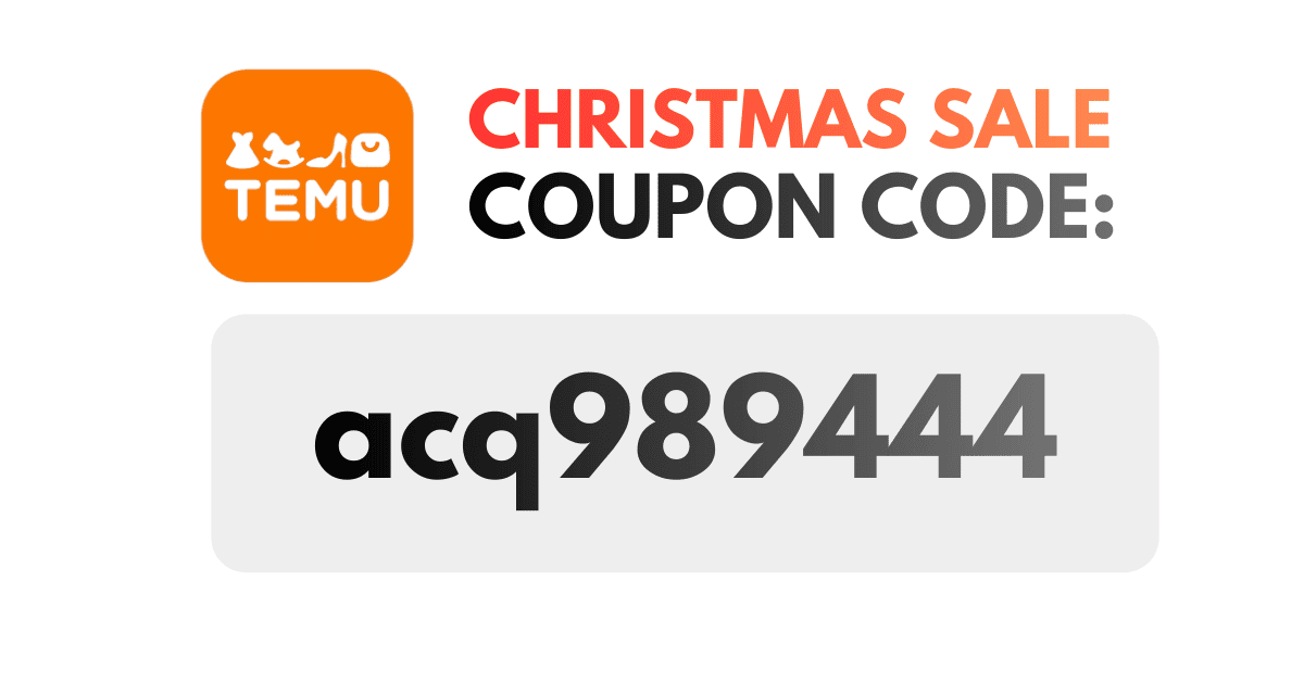 Temu Christmas Sale Coupon Code acq989444