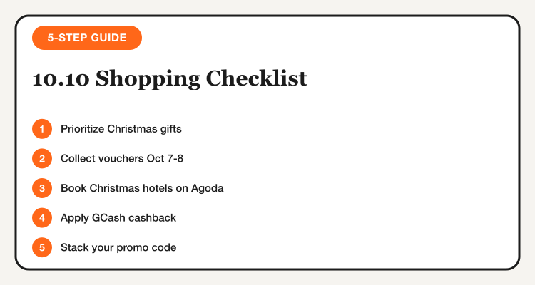 10.10 Sale Philippines 5-step shopping checklist