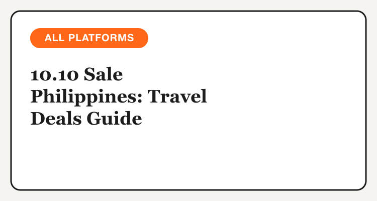 10.10 Sale Philippines travel deals across all platforms