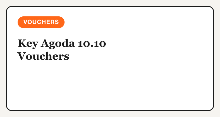 Key Agoda 10.10 vouchers and promos