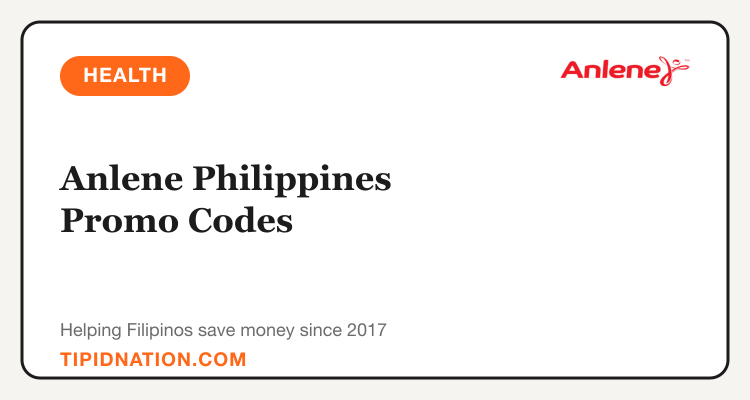 Anlene Philippines promo codes and verified discount vouchers: September 2026 deals updated weekly by TipidNation