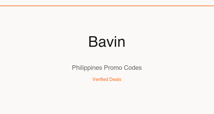Bavin Philippines promo codes and verified discount vouchers — June 2026 deals updated weekly by TipidNation