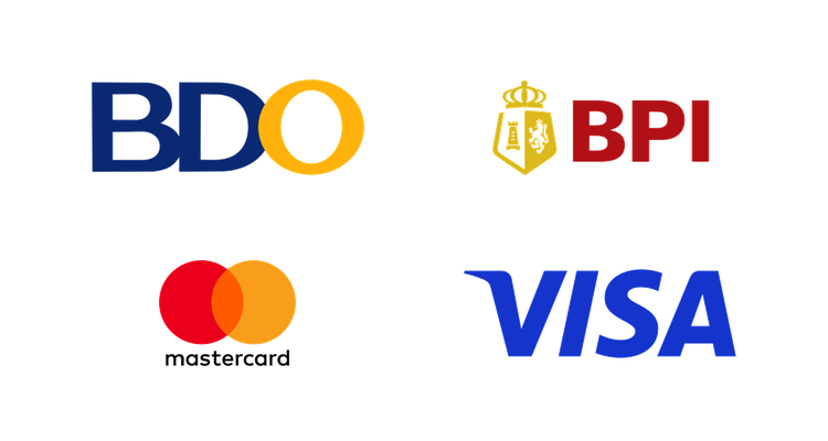 BDO, BPI, Mastercard, and Visa logos