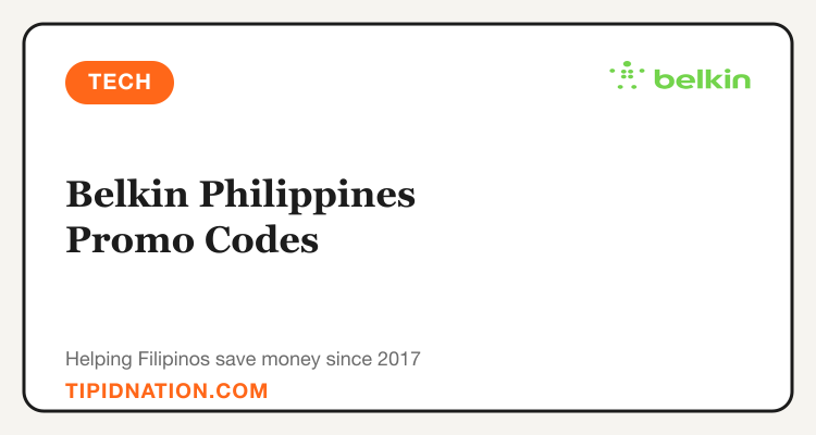 Belkin Philippines promo codes and verified discount vouchers: September 2026 deals updated weekly by TipidNation