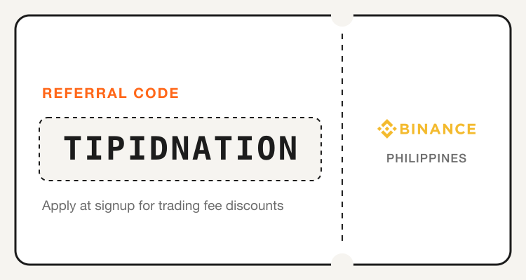 Binance referral code TIPIDNATION coupon