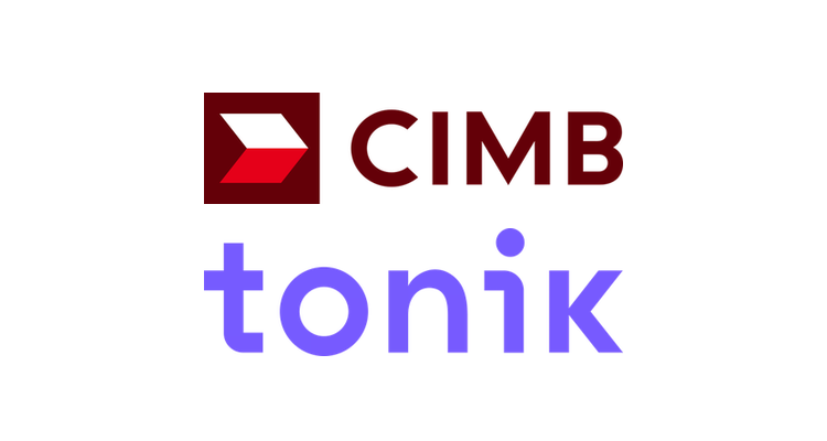 CIMB and Tonik logos