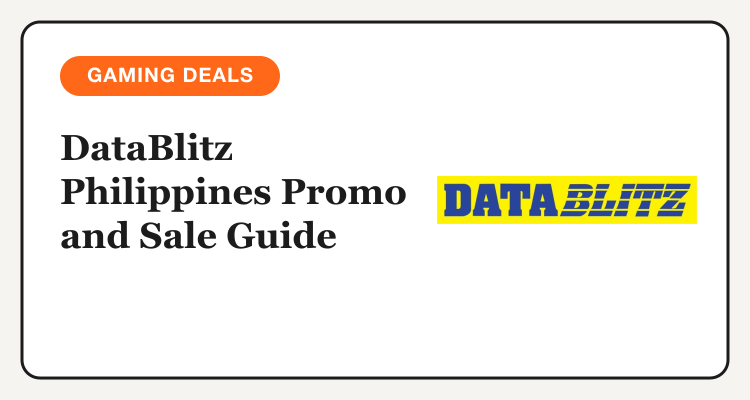 DataBlitz Philippines promo and sale guide headline card with DataBlitz logo
