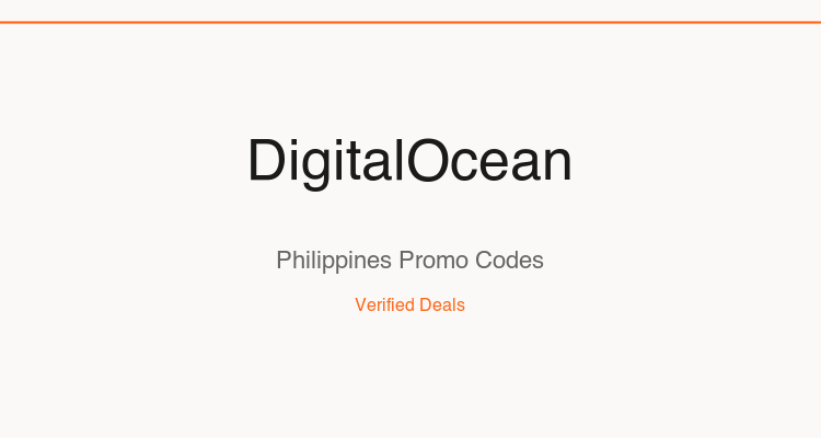 DigitalOcean Philippines promo codes and verified discount vouchers — June 2026 deals updated weekly by TipidNation