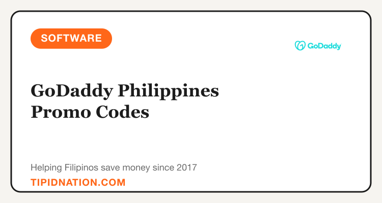 GoDaddy Philippines promo codes and verified discount vouchers: September 2026 deals updated weekly by TipidNation