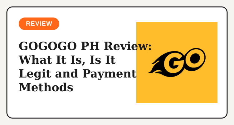 GOGOGO logo on a review card for the Philippines game top-up store