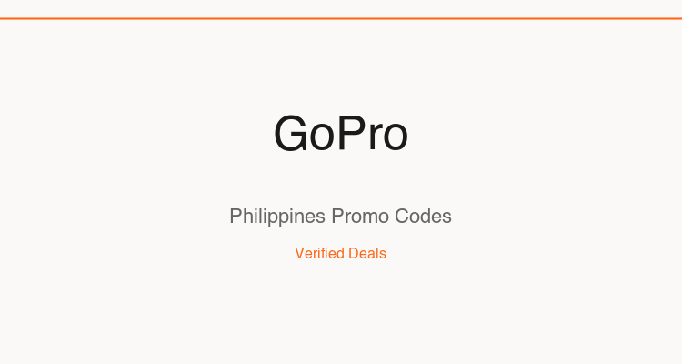 GoPro Philippines promo codes and verified discount vouchers — June 2026 deals updated weekly by TipidNation