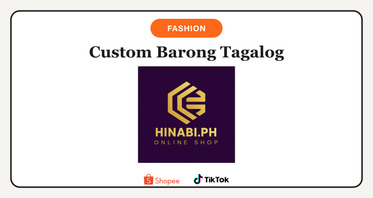 Hinabi.ph Custom Barong Tagalog on Shopee and TikTok Shop