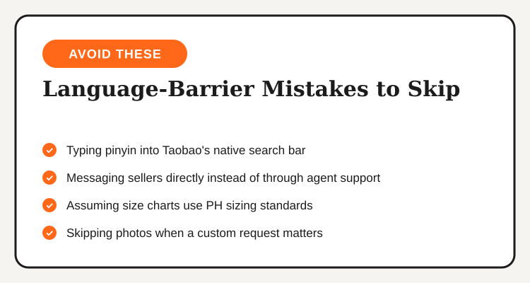 Common language-barrier mistakes to avoid when buying from Taobao Philippines