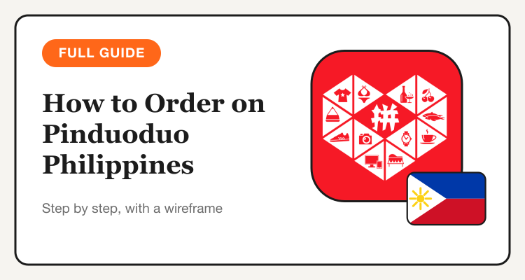 How to order on Pinduoduo Philippines full guide with the Pinduoduo logo and Philippine flag