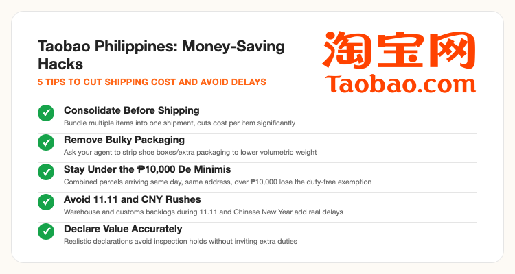 Taobao Philippines money-saving shipping tips and hacks