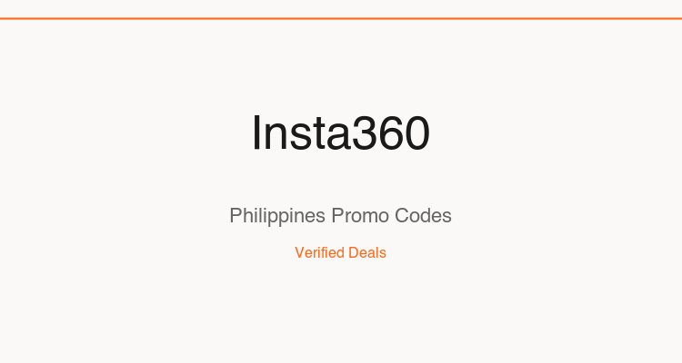 Insta360 Philippines promo codes and verified discount vouchers — June 2026 deals updated weekly by TipidNation