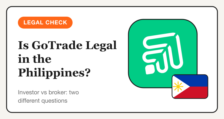 Is GoTrade legal in the Philippines? GoTrade logo with Philippine flag