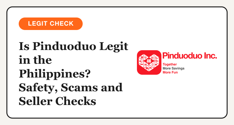 Pinduoduo logo on a legit check card for the Philippines