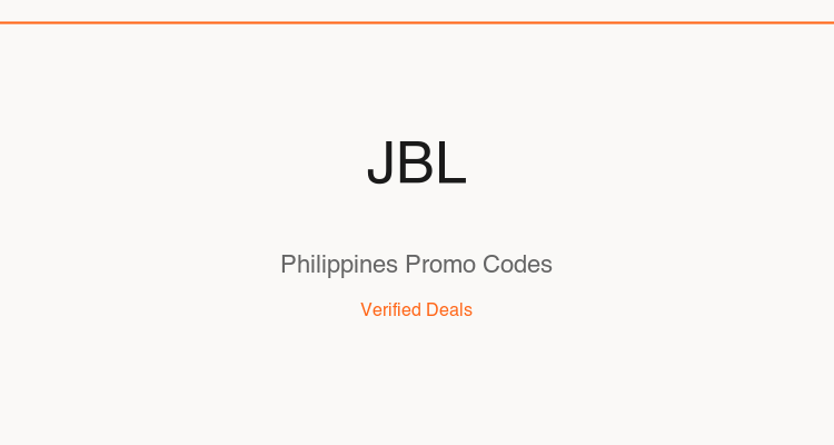 JBL Philippines promo codes and verified discount vouchers — June 2026 deals updated weekly by TipidNation