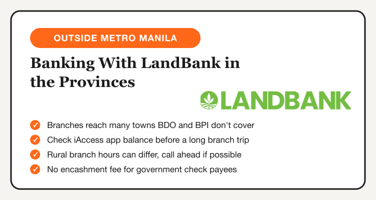 Tips for banking with LandBank outside Metro Manila