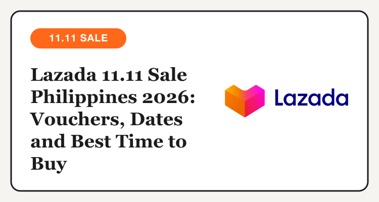 Lazada logo on an 11.11 Sale Philippines 2026 headline card