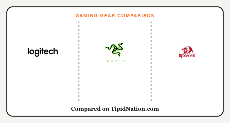 Logitech vs Razer vs Redragon gaming gear comparison
