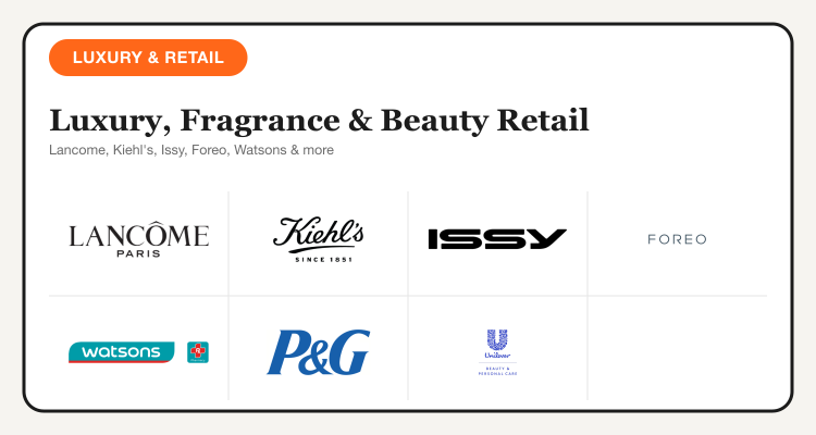 Luxury, fragrance, and beauty retail brands on TipidNation: Lancome, Kiehl's, Issy, Foreo, Watsons, P&G Beauty, and Unilever Beauty