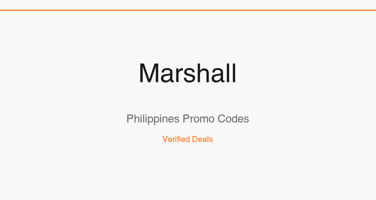 Marshall Philippines promo codes and verified discount vouchers — June 2026 deals updated weekly by TipidNation
