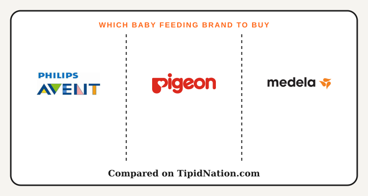 Medela vs Pigeon vs Philips Avent category strength and best use comparison