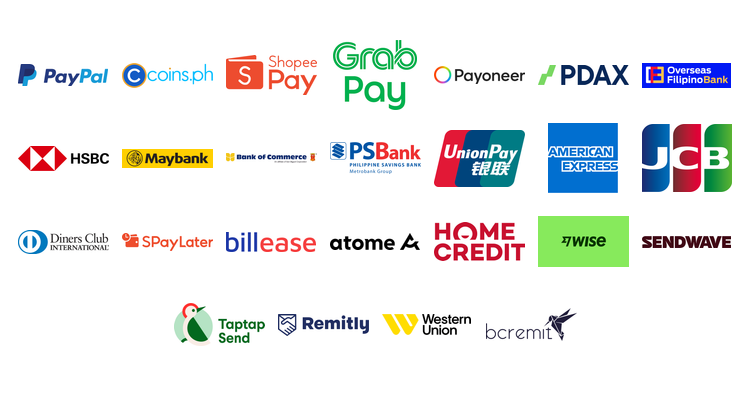 Logos of the 25 new bank, e-wallet, credit card, BNPL and remittance promo pages on TipidNation