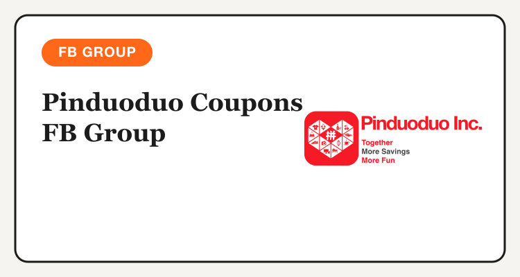 Pinduoduo Coupons Facebook Group cover by TipidNation