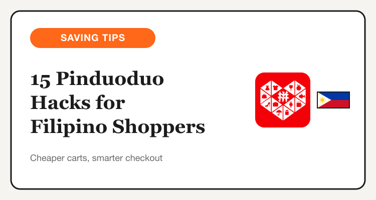 15 Pinduoduo hacks for Filipino shoppers with the Pinduoduo logo and Philippine flag
