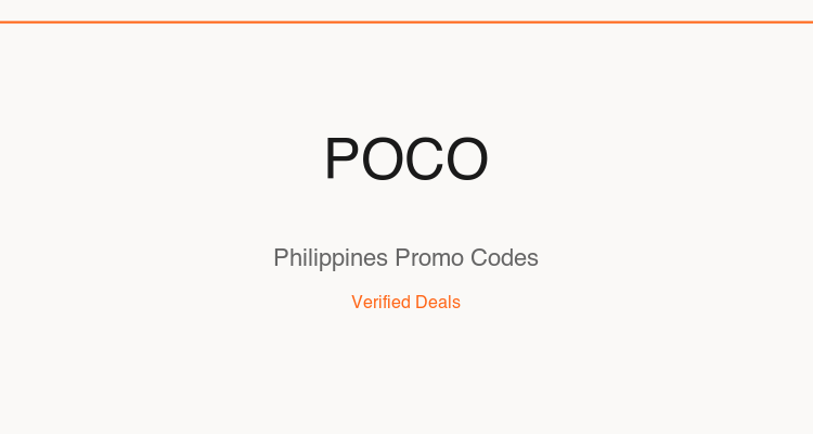 POCO Philippines promo codes and verified discount vouchers — June 2026 deals updated weekly by TipidNation