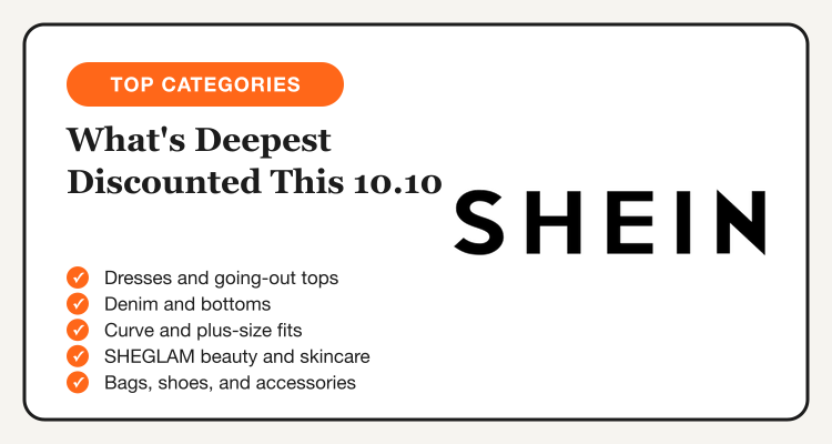 Top discounted categories during the SHEIN 10.10 Anniversary Sale Philippines