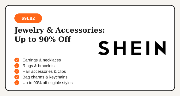 Highlights of the SHEIN jewelry and accessories promo code for the Philippines