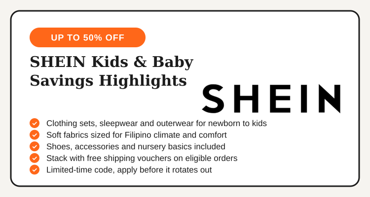 Highlights of the SHEIN Kids and Baby promo code for the Philippines