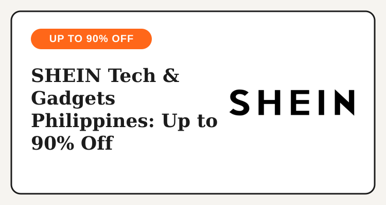 SHEIN Philippines tech and gadgets promo code, up to 90% off phone cases, chargers, and electronics