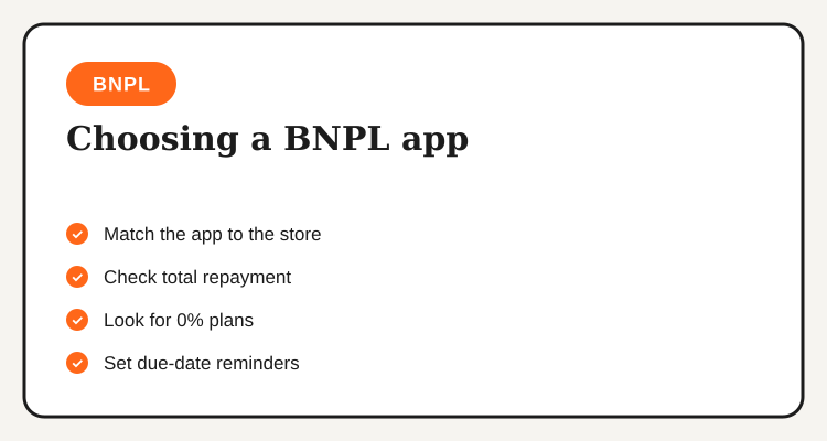 Checklist for choosing a buy now pay later app in the Philippines