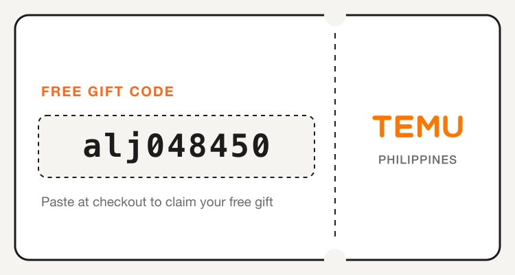 Temu free gift code alj048450