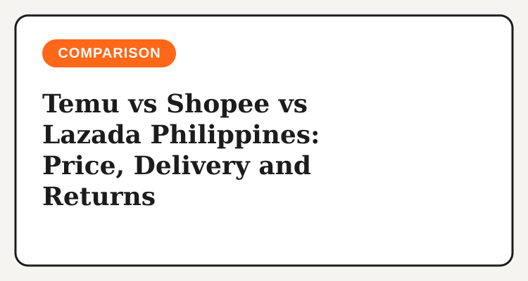 Temu vs Shopee vs Lazada Philippines headline card