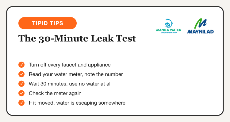 The 30-minute water meter leak test checklist