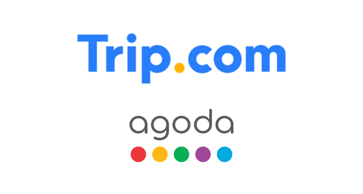 Trip.com and Agoda logos
