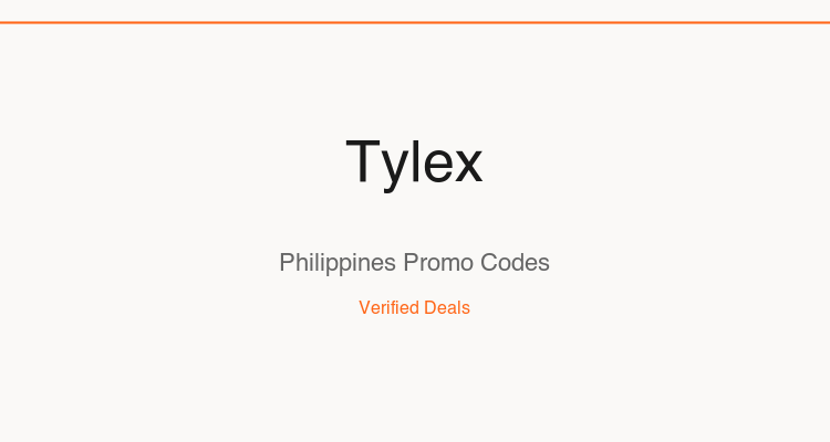 Tylex Philippines promo codes and verified discount vouchers — June 2026 deals updated weekly by TipidNation