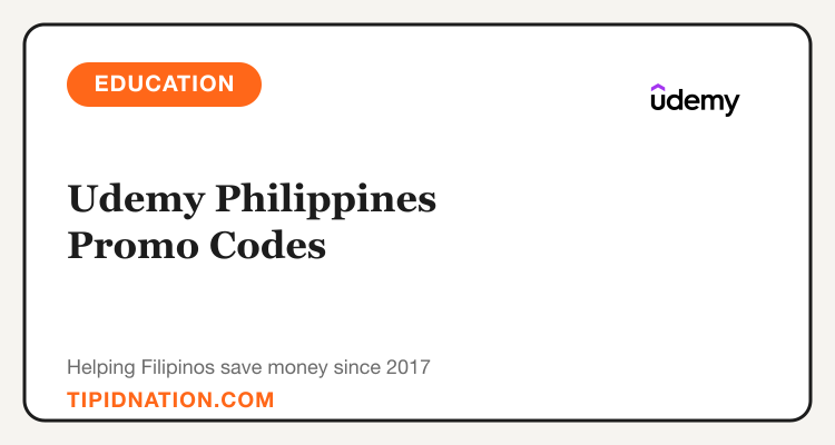 Udemy Philippines promo codes and verified discount vouchers: September 2026 deals updated weekly by TipidNation