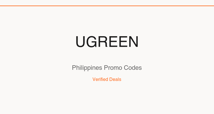 UGREEN Philippines promo codes and verified discount vouchers — June 2026 deals updated weekly by TipidNation