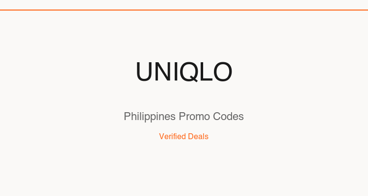 UNIQLO Philippines promo codes and verified discount vouchers — June 2026 deals updated weekly by TipidNation