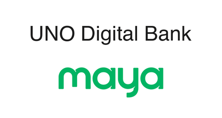 UNO Digital Bank and Maya logos