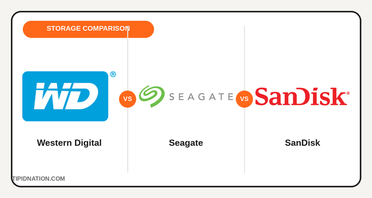 Western Digital vs Seagate vs SanDisk storage brand comparison