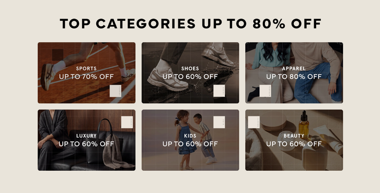 ZALORA top categories up to 80% off: Sports, Shoes, Apparel, Luxury, Kids, and Beauty